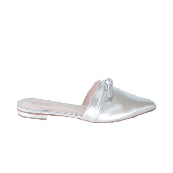schutz silver mules